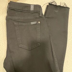 Distressed at the Ankle Cropped jeans